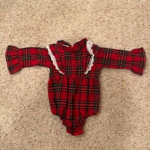 Christmas Plaid Girls Outfit